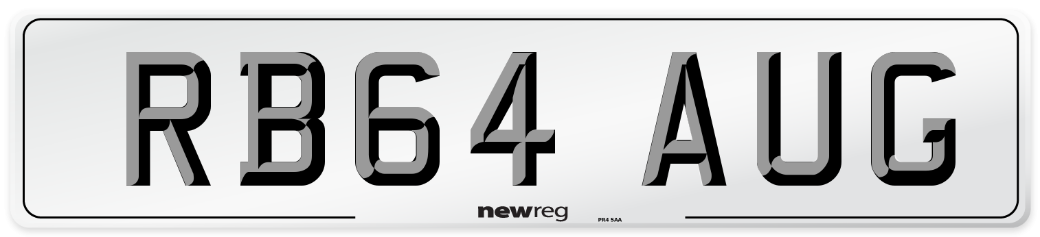 RB64 AUG Number Plate from New Reg